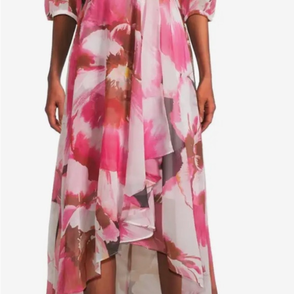 Calvin Klein A line Floral High Low Dress nwt sz 12
